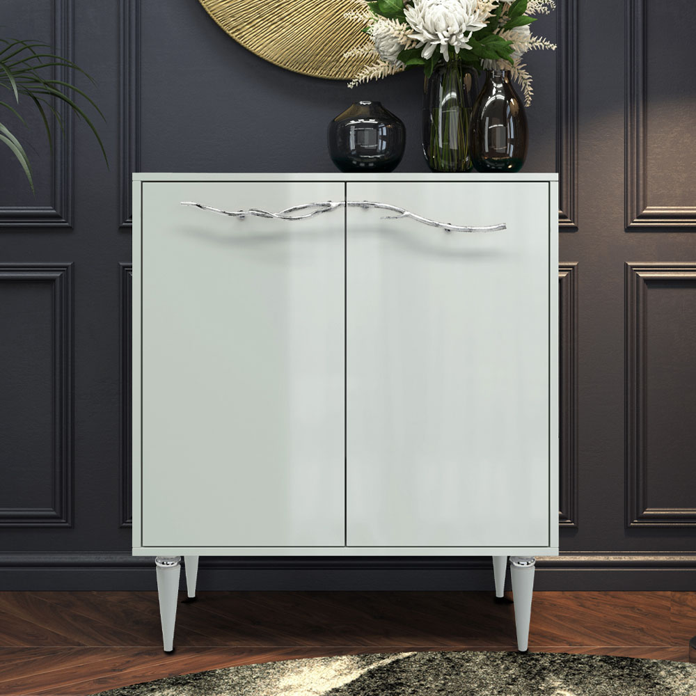 Комод Эстетика Цветной Классика Серебро с 2 полками