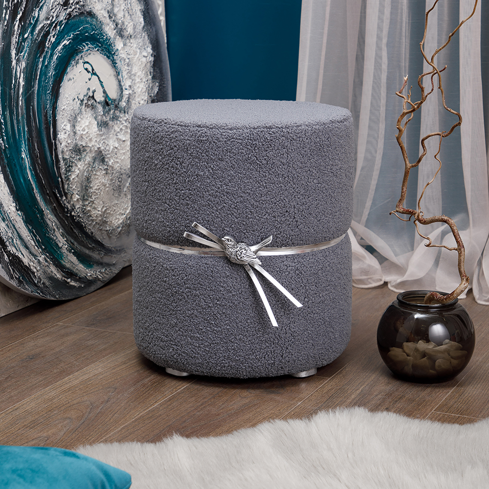 Пуф круглый Птичка