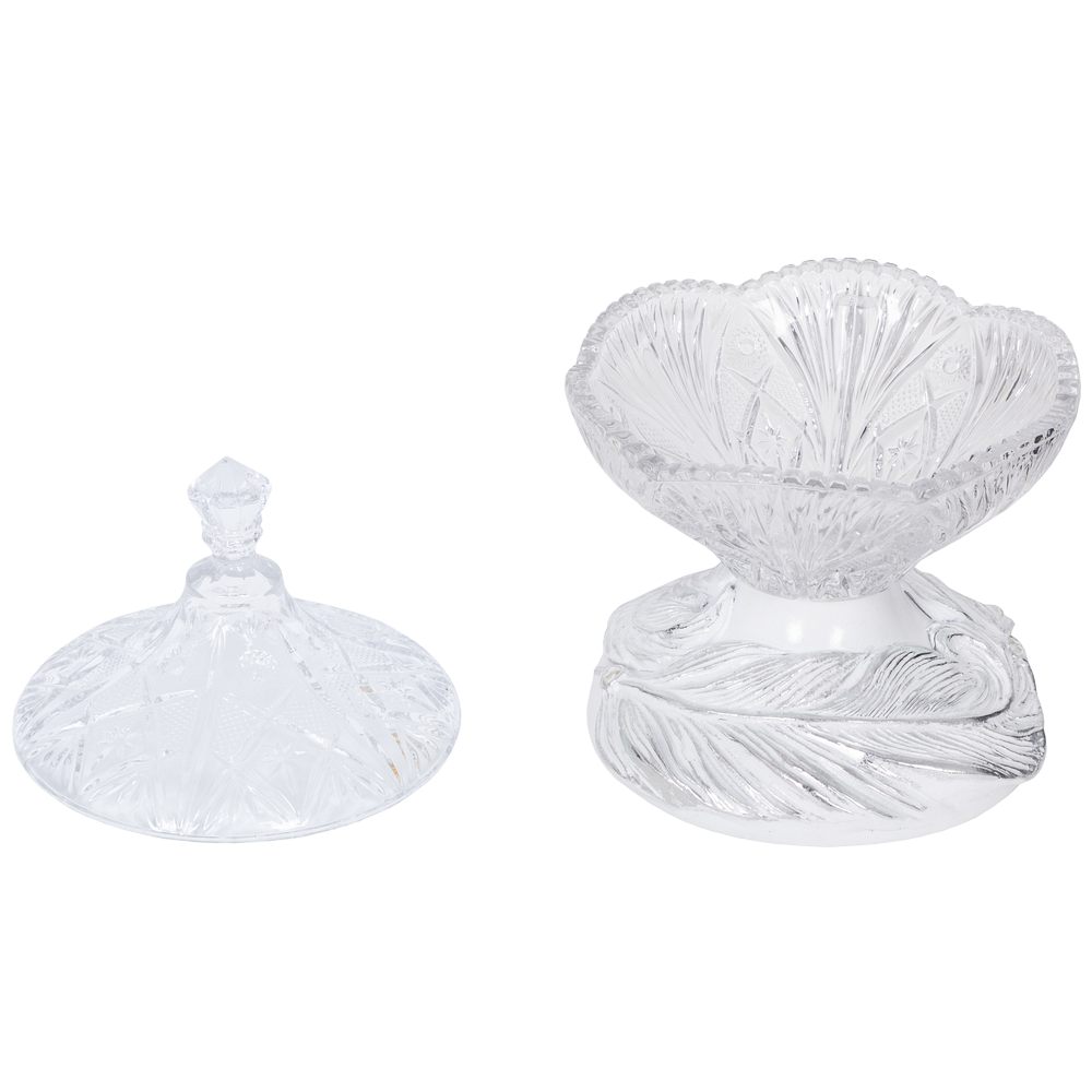 Сахарница с крышкой Боа стеклянная