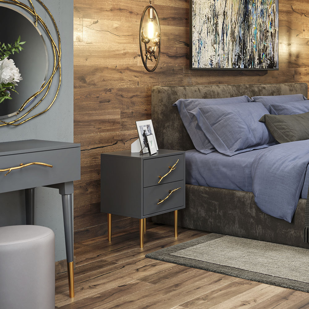 Тумба прикроватная Эстетика с 2 ящиками Стиль