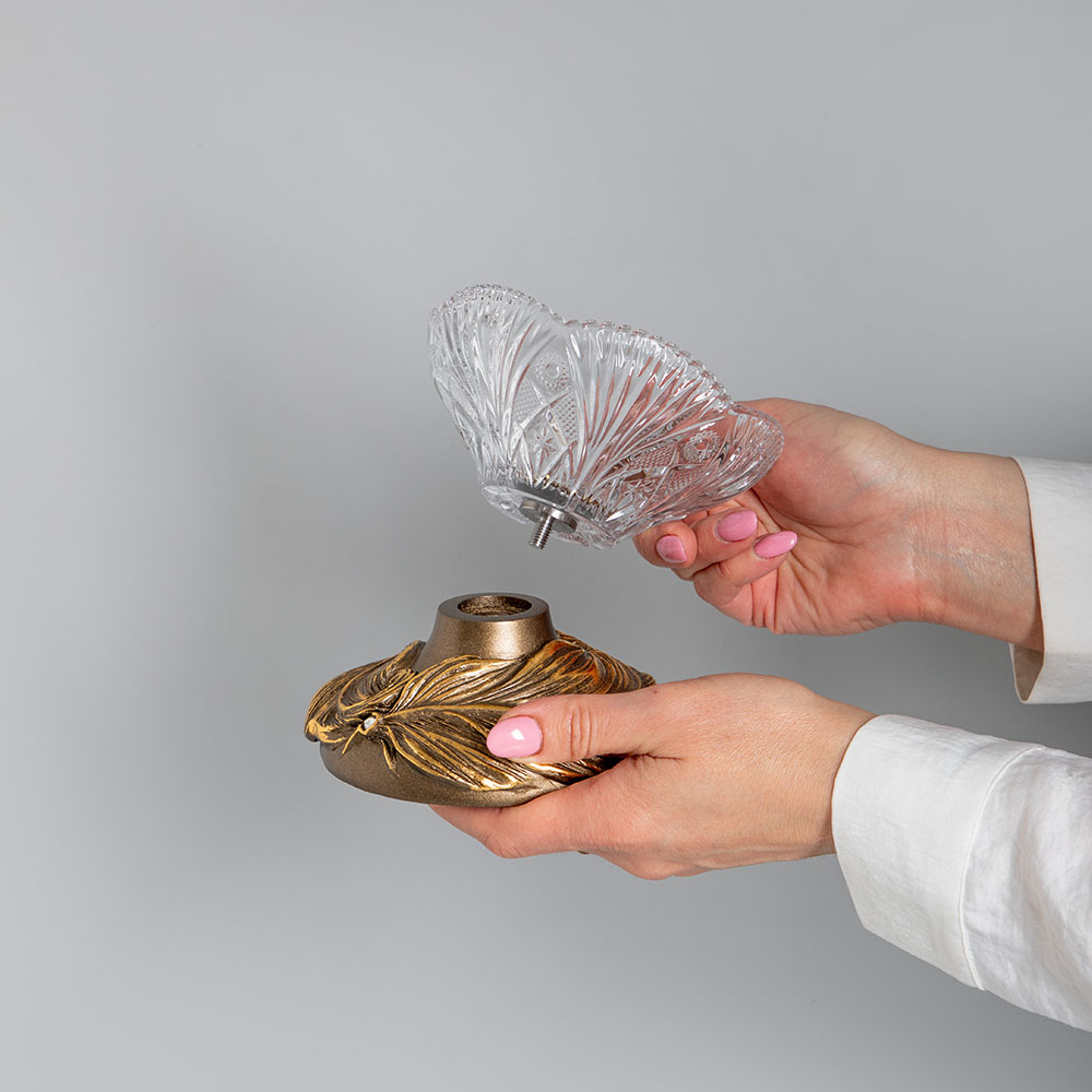 Сахарница с крышкой Боа стеклянная