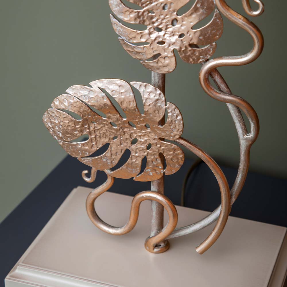 Настольная лампа Монстера кованая