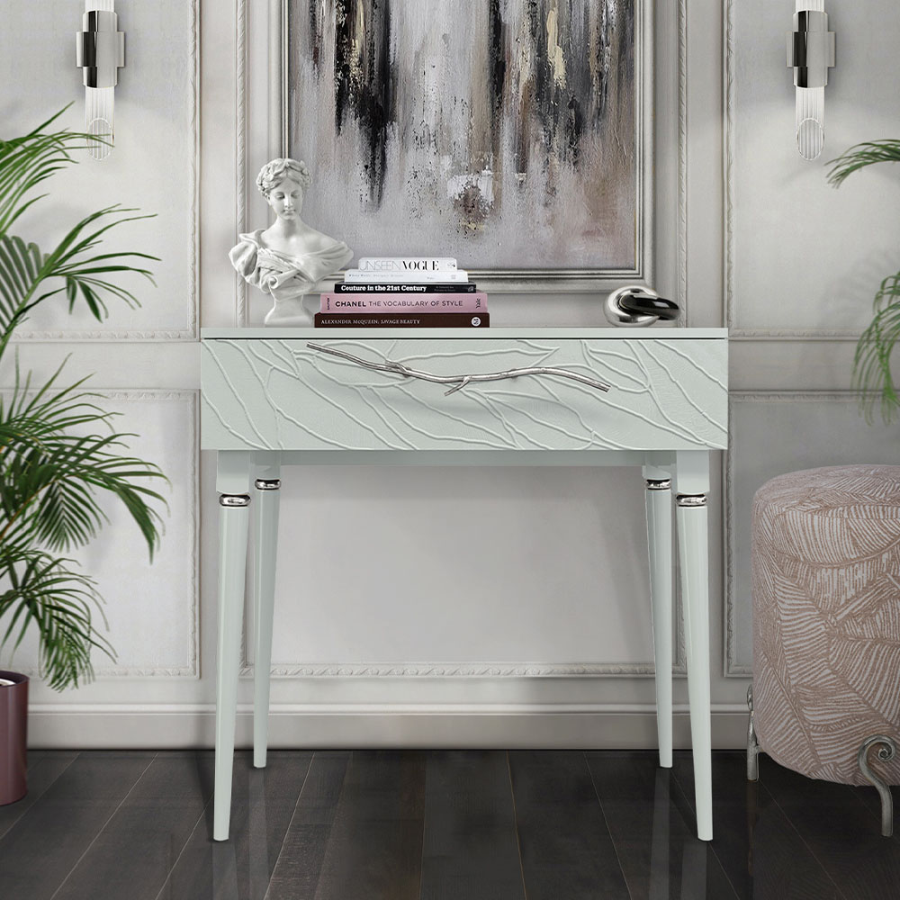 Консоль Эстетика Флоры Цветная Классика Серебро