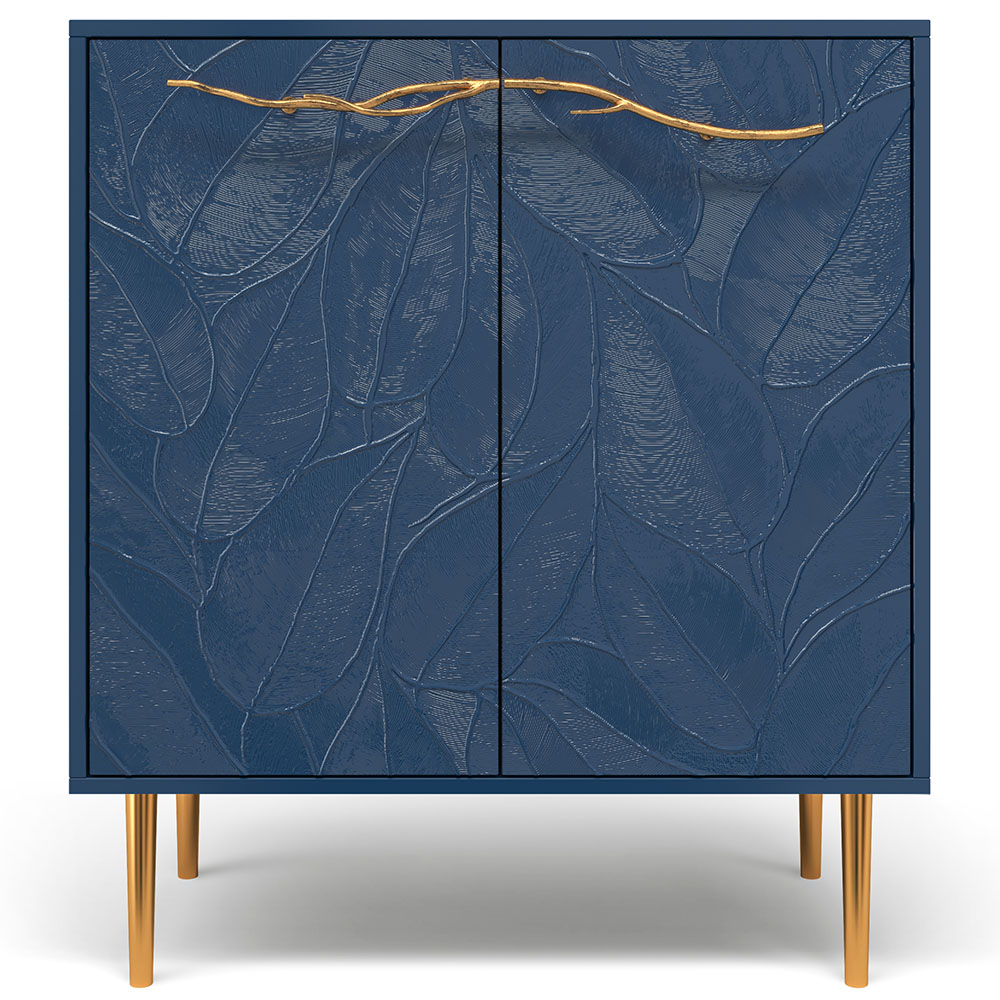 Комод Эстетика Флоры Цветной Стиль Золото с 2 полками