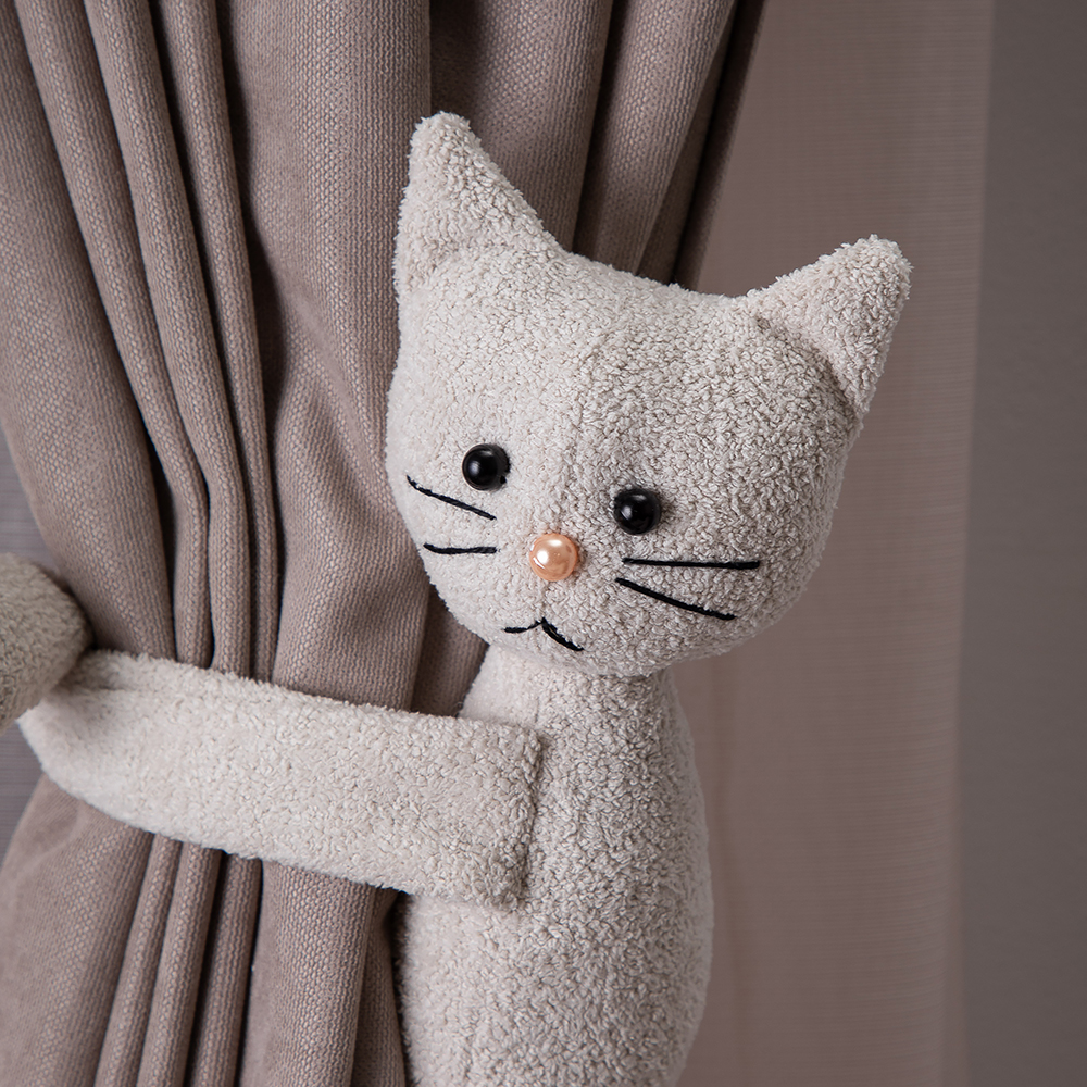 Текстильный подхват для штор Кошка