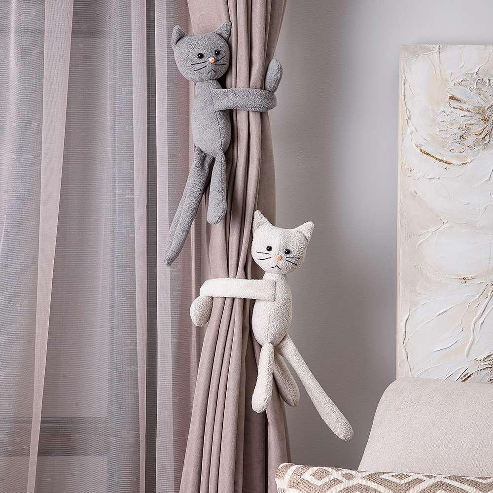 Текстильный подхват для штор Кот 