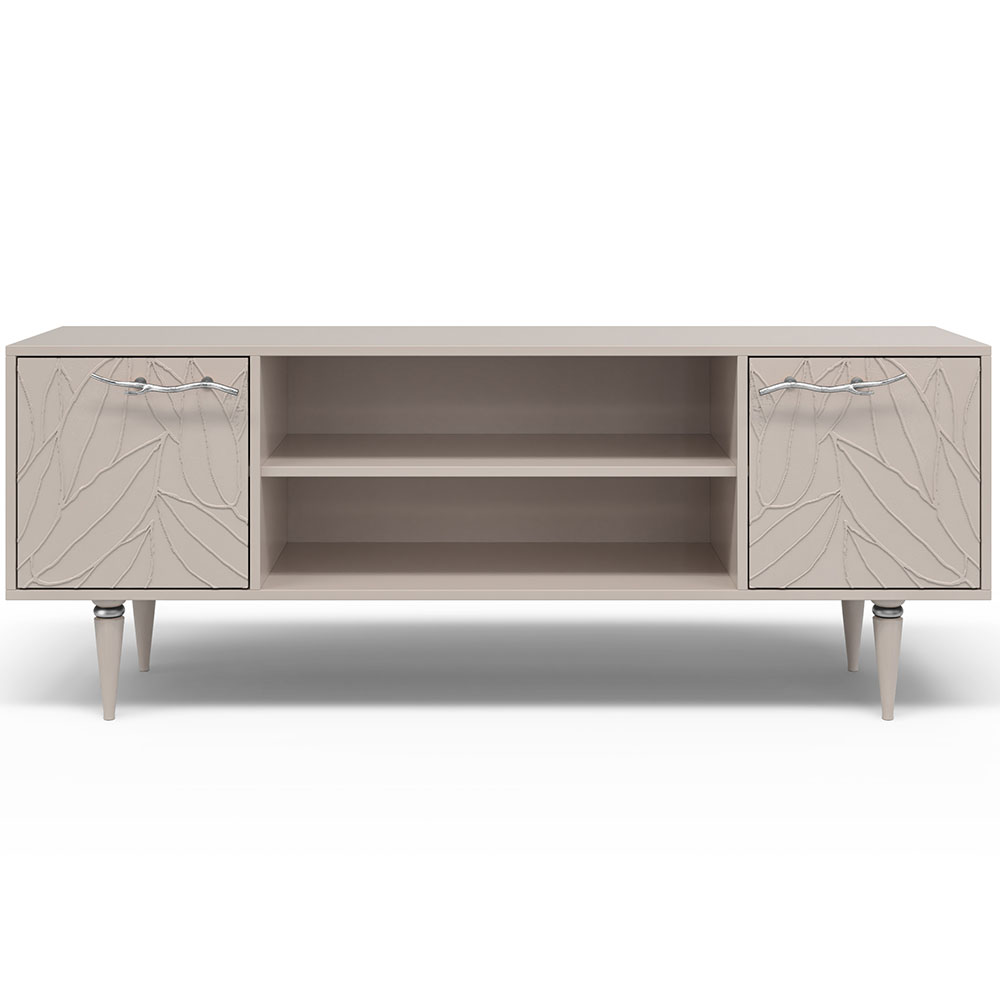 Тумба под телевизор Эстетика Флоры Цветная 1550 Классика Серебро