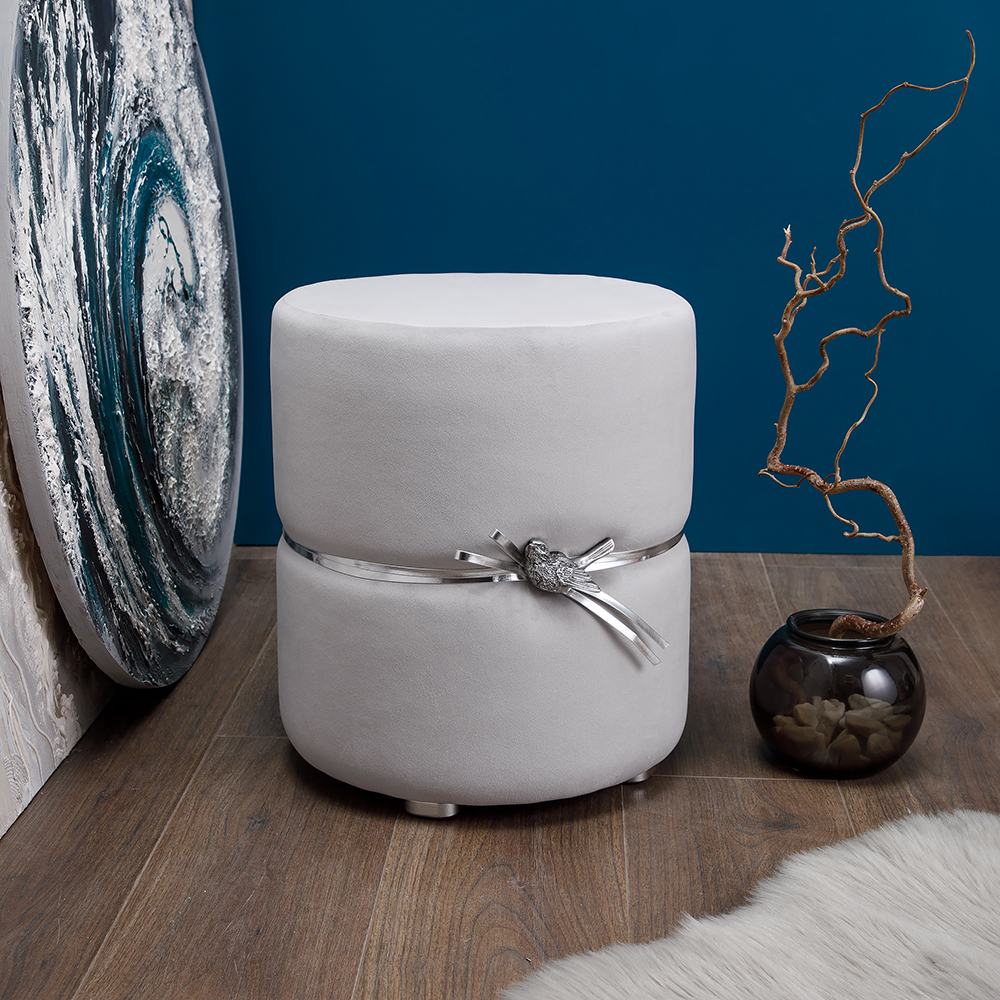 Пуф круглый Птичка