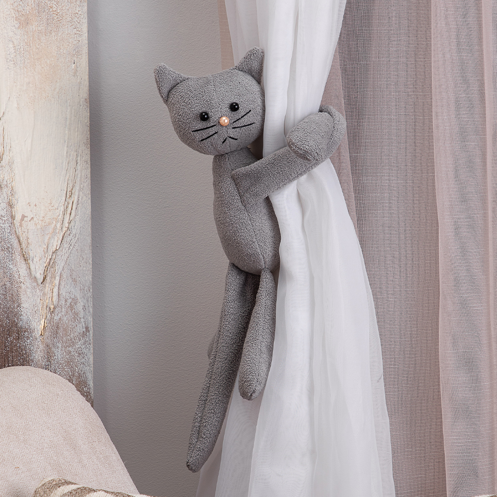 Текстильный подхват для штор Кот 