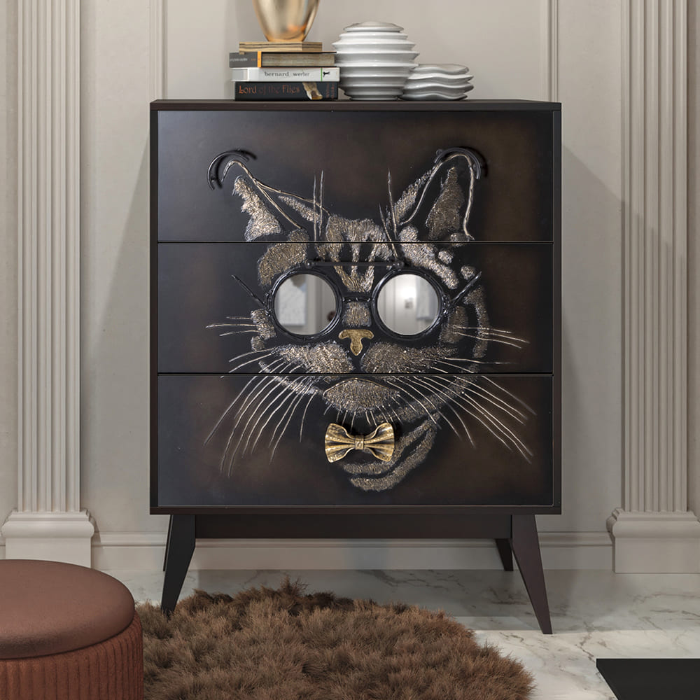 Комод Кот Маэстро с 3 ящиками