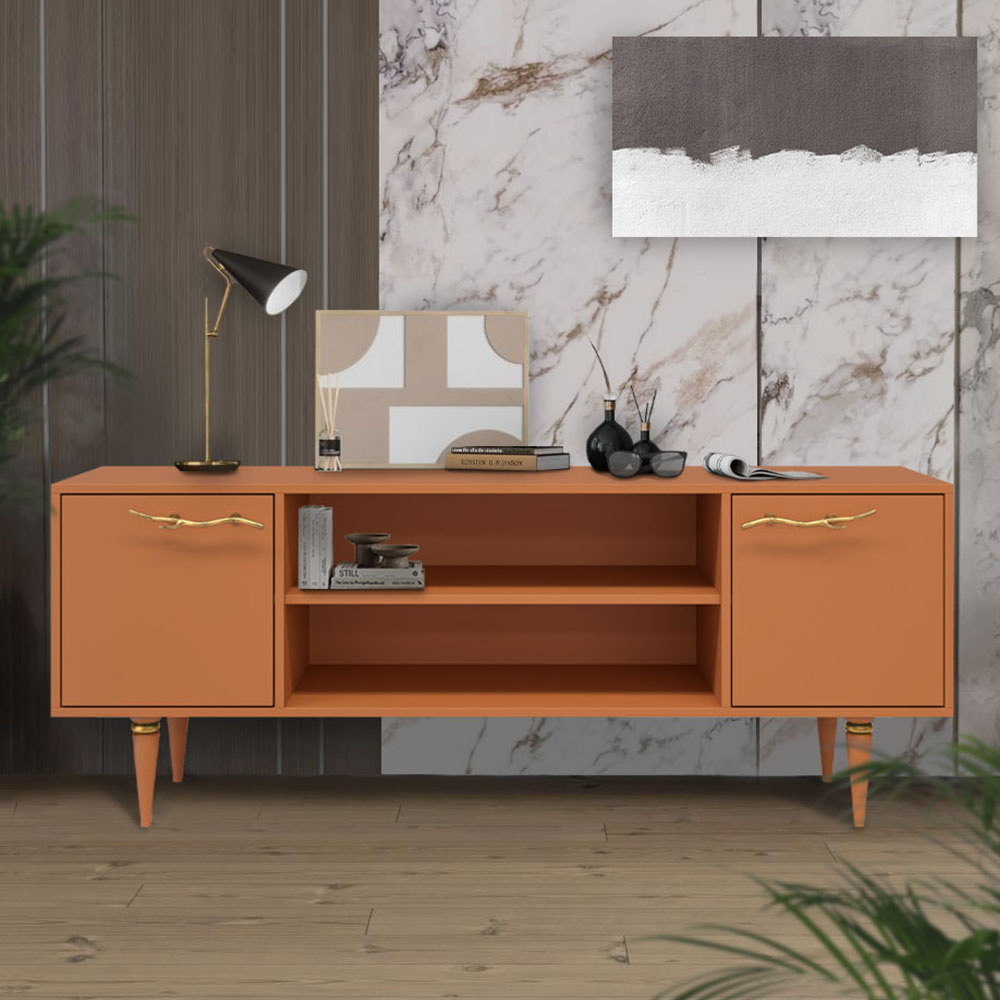 Тумба под телевизор Эстетика Бархата Цветная 1550 Классика Золото