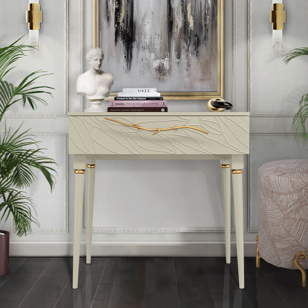 Консоль Эстетика Флоры Цветная Классика Золото