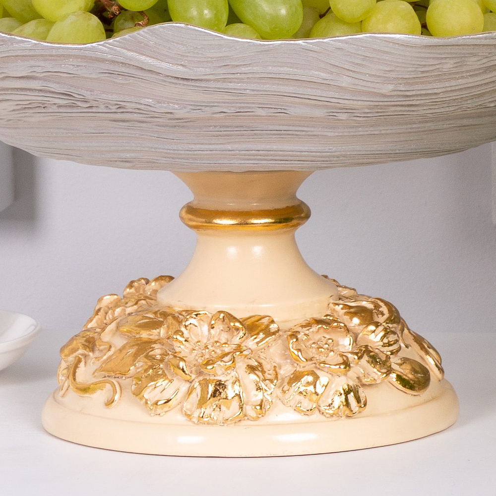 Фруктовница-конфетница Лето с чашей Античная роза