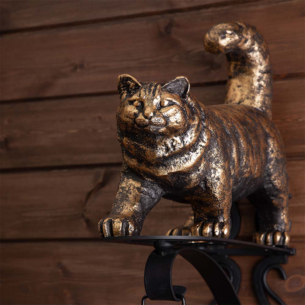 Кронштейн для цветов Кот Лео с ковкой