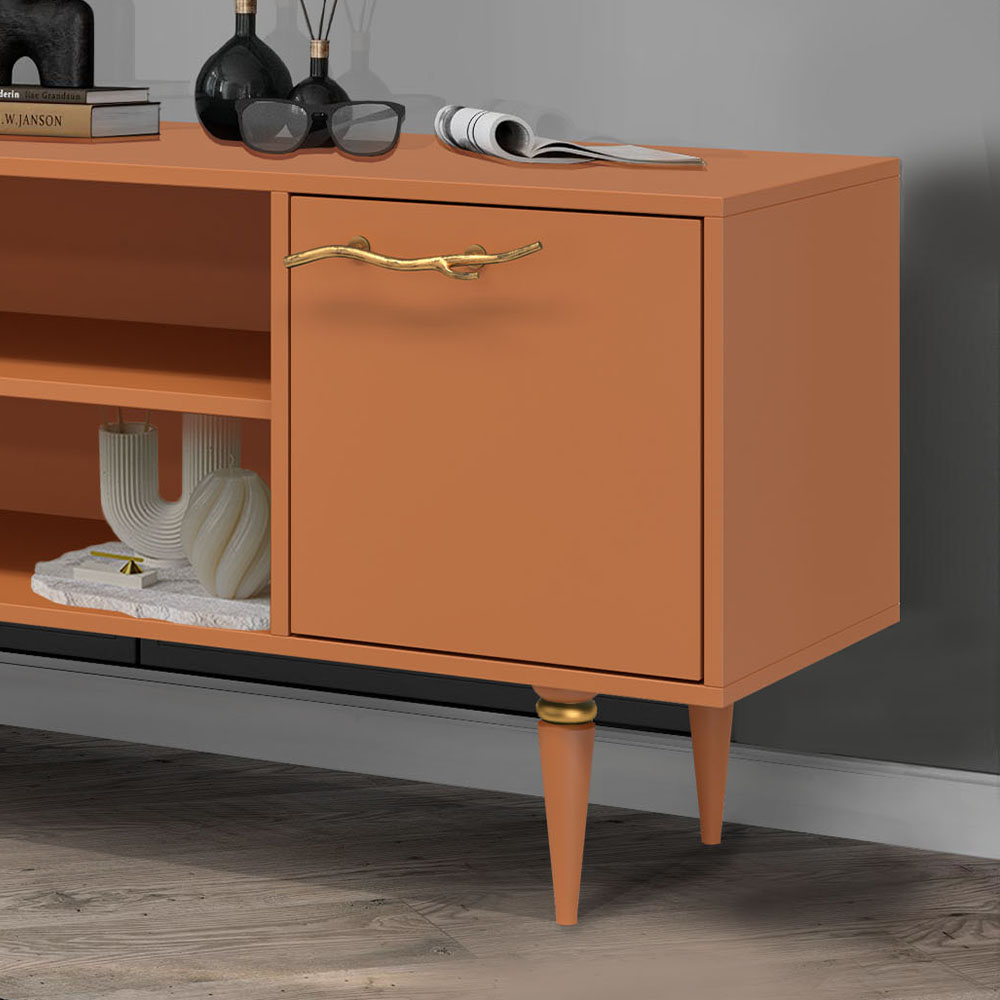 Тумба под телевизор Эстетика Бархата Цветная 1550 Классика Золото