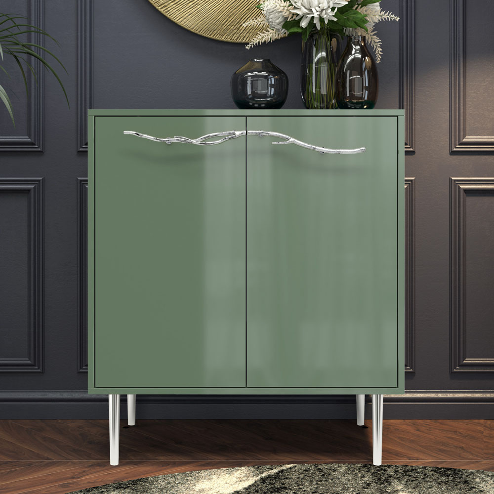 Комод Эстетика Цветной Стиль Серебро с 2 полками