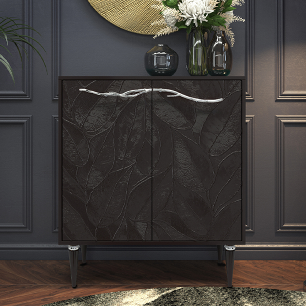 Комод Эстетика Флоры Цветной Классика Серебро с 2 полками