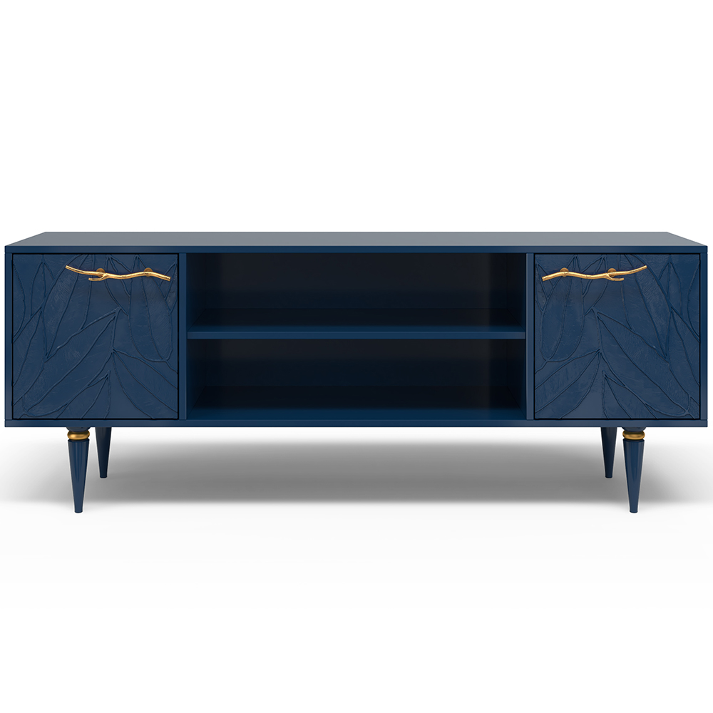 Тумба под телевизор Эстетика Флоры Цветная 1550 Классика Золото