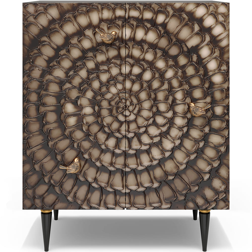 Комод Атмосфера Классика Золото с 2 полками