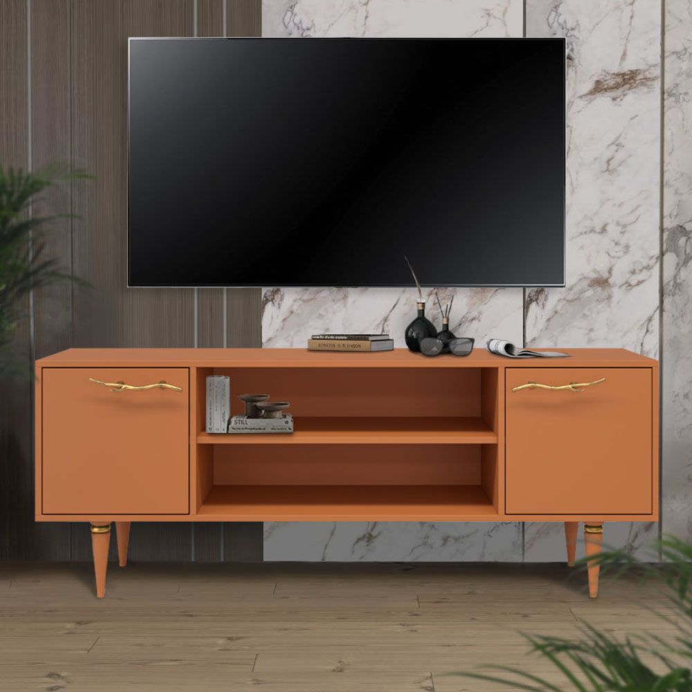 Тумба под телевизор Эстетика Бархата Цветная 1550 Классика Золото