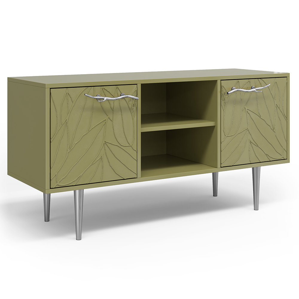 Тумба под телевизор Эстетика Флоры Цветная 1170 Стиль Серебро