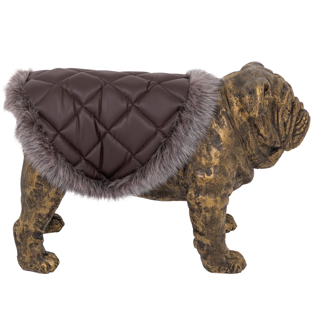 Декоративная садовая фигура Сэр Винстон Бульдог с накидкой