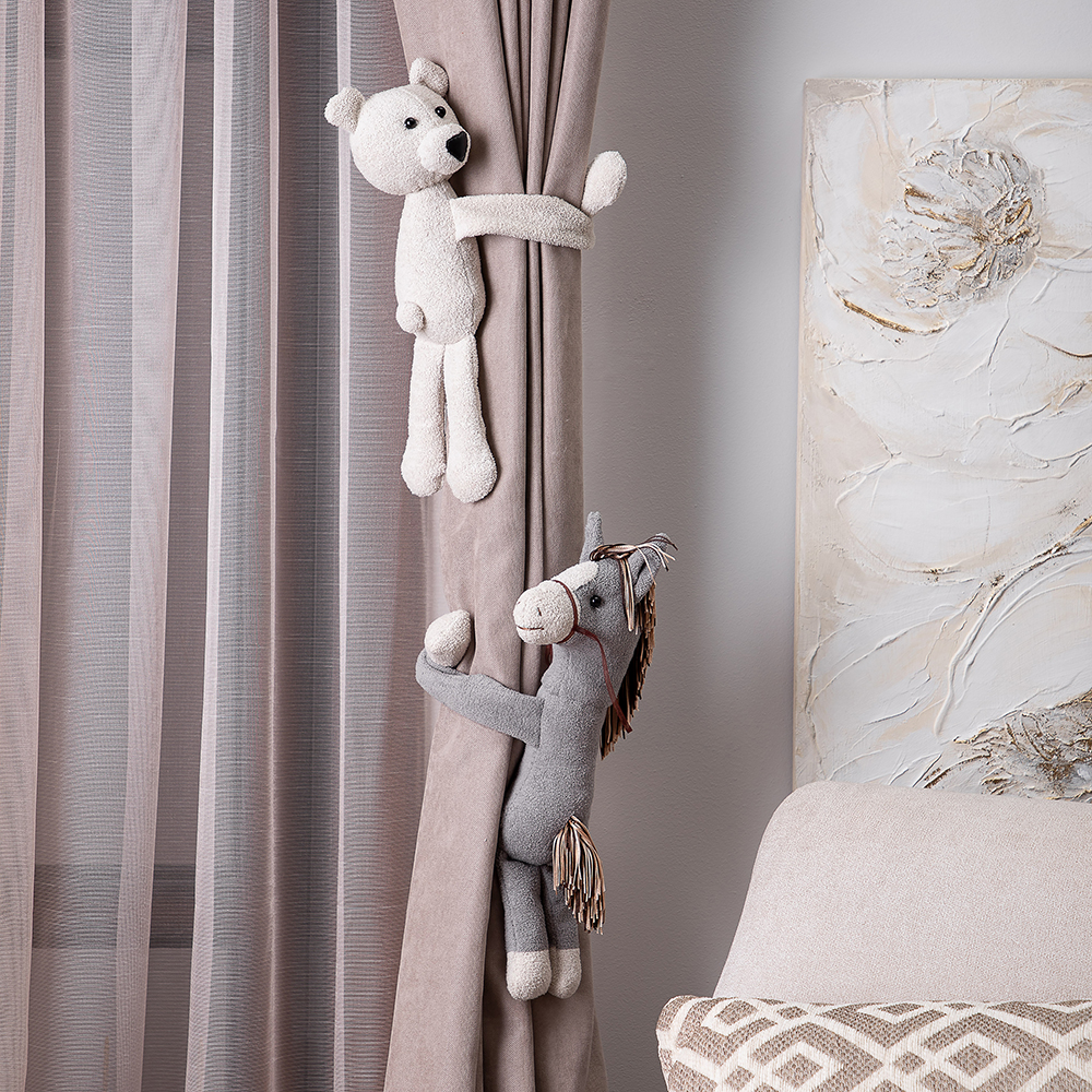 Текстильный подхват для штор Медведь