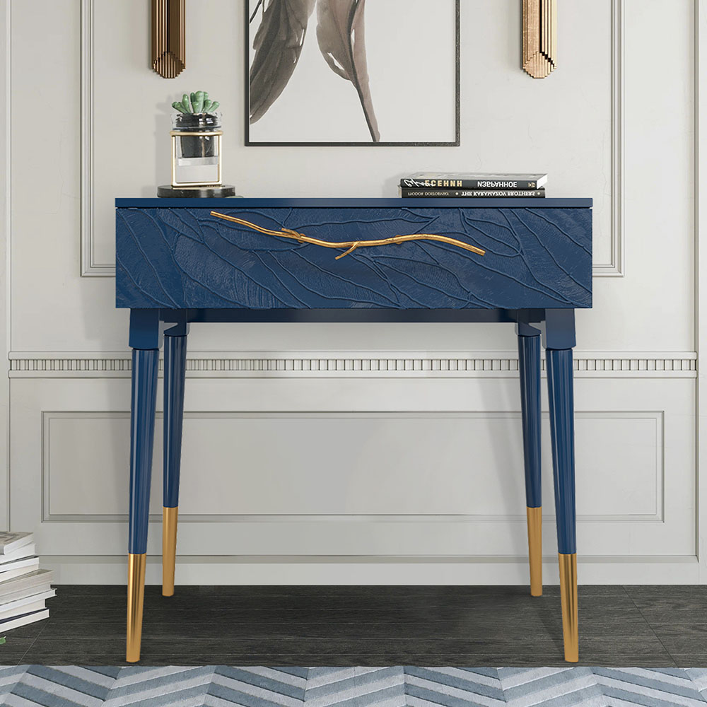 Консоль Эстетика Флоры Цветная Стиль Золото