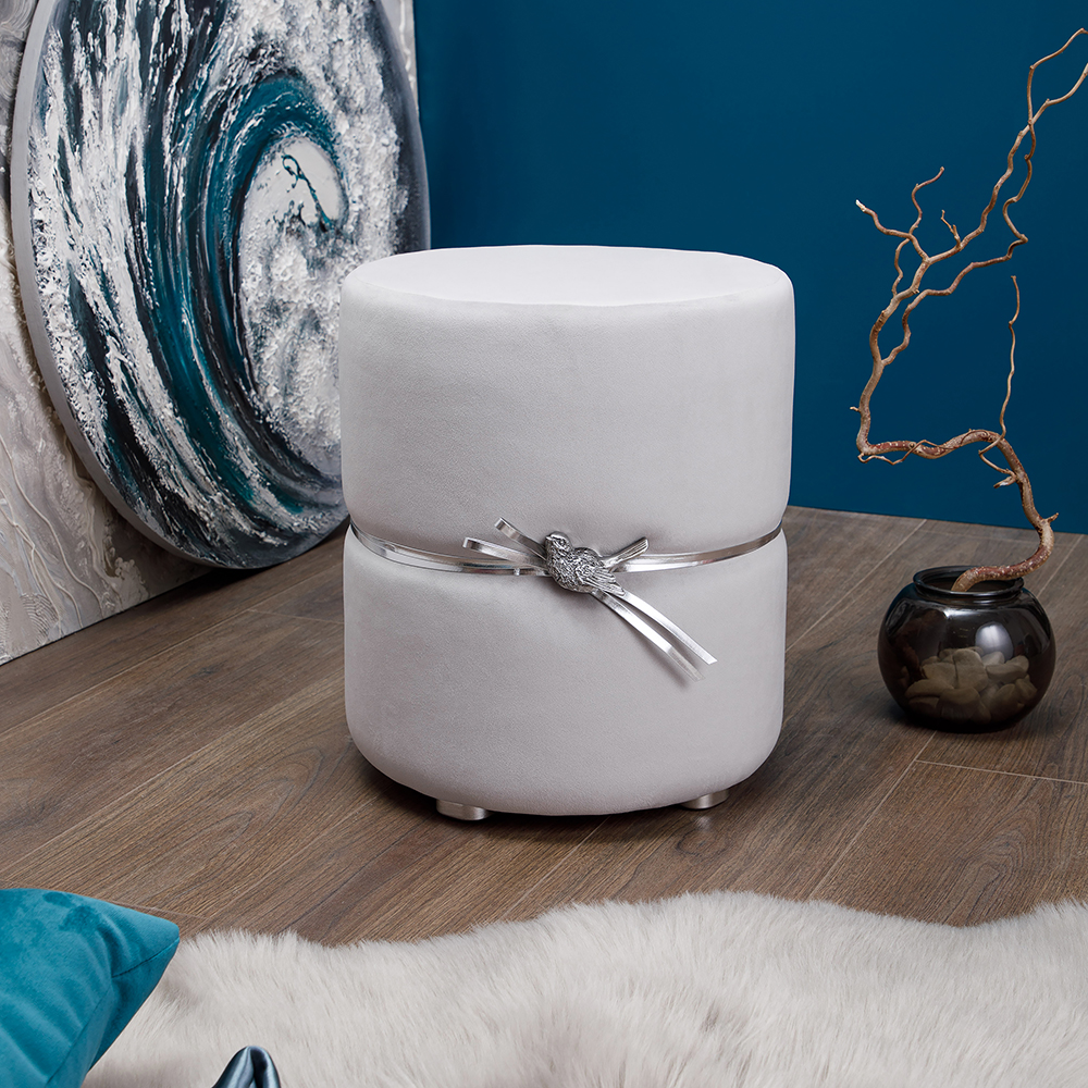 Пуф круглый Птичка