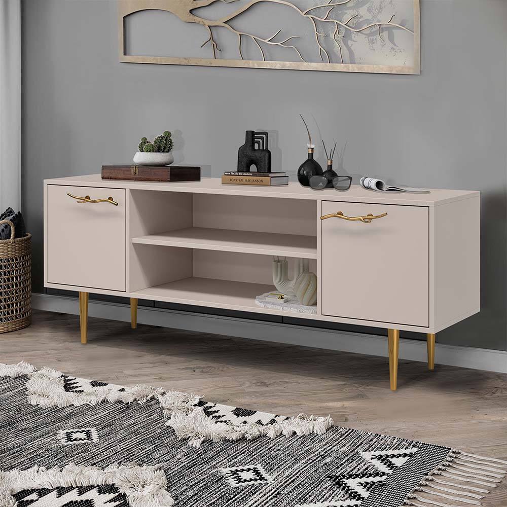 Тумба под телевизор Эстетика Бархата Цветная 1550 Стиль Золото