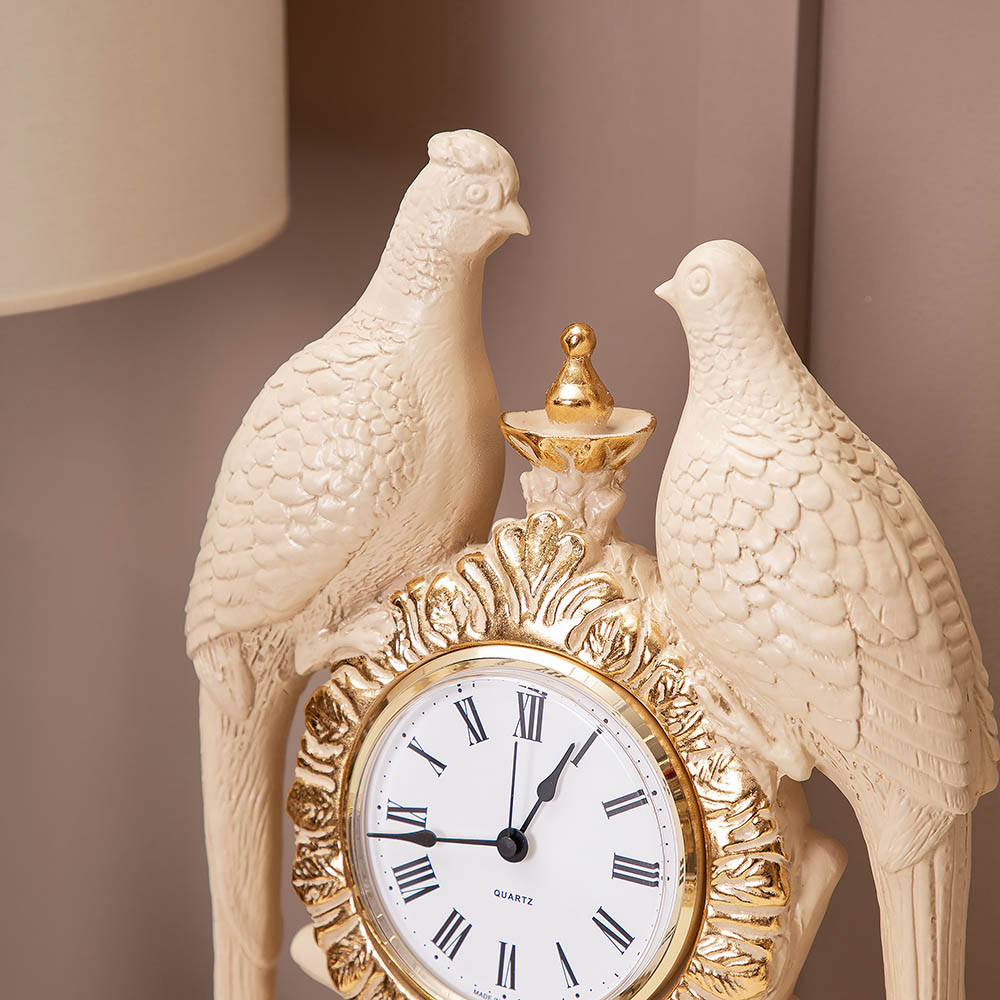 Часы настольные Павлины