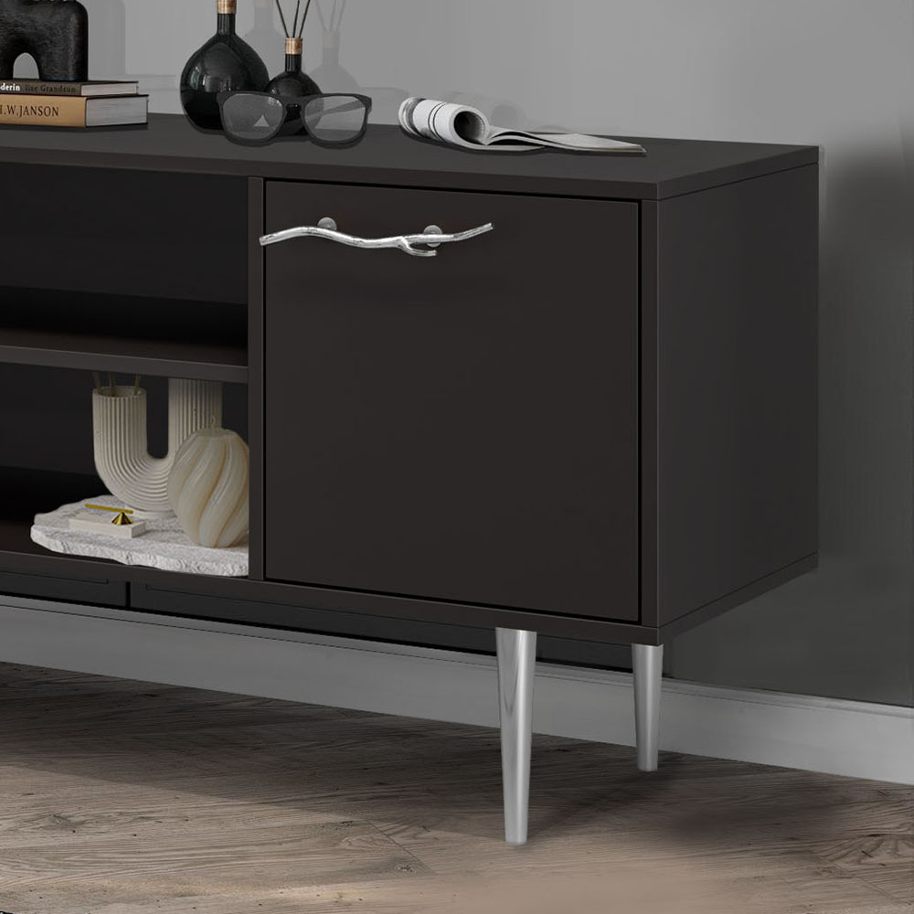 Тумба под телевизор Эстетика Бархата Цветная 1550 Стиль Серебро