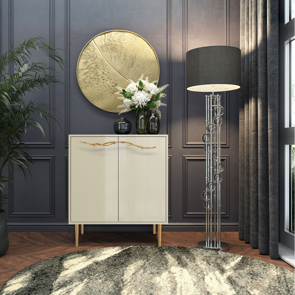 Комод Эстетика Цветной Стиль Золото с 2 полками