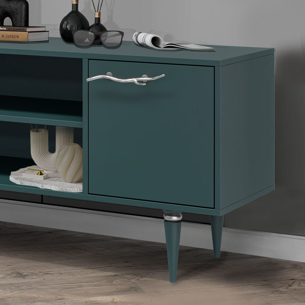 Тумба под телевизор Эстетика Бархата Цветная 1550 Классика Серебро