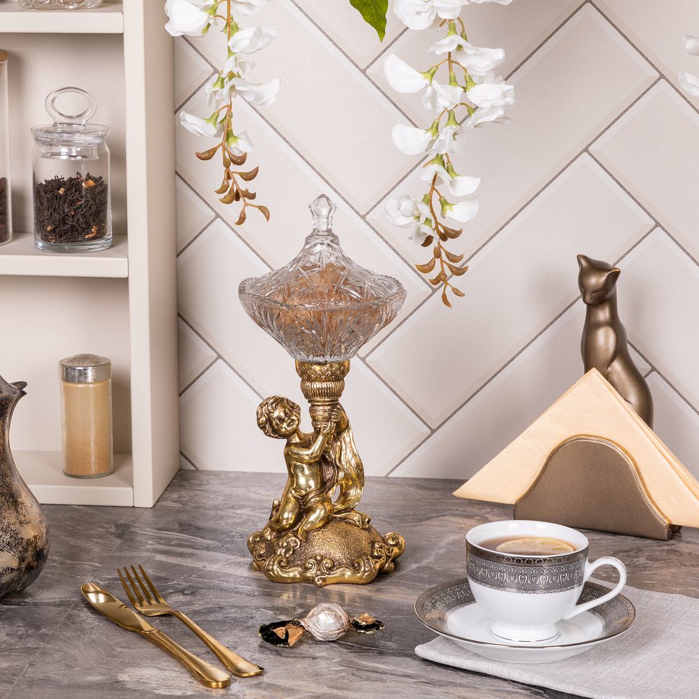 Сахарница с крышкой Эдем стеклянная