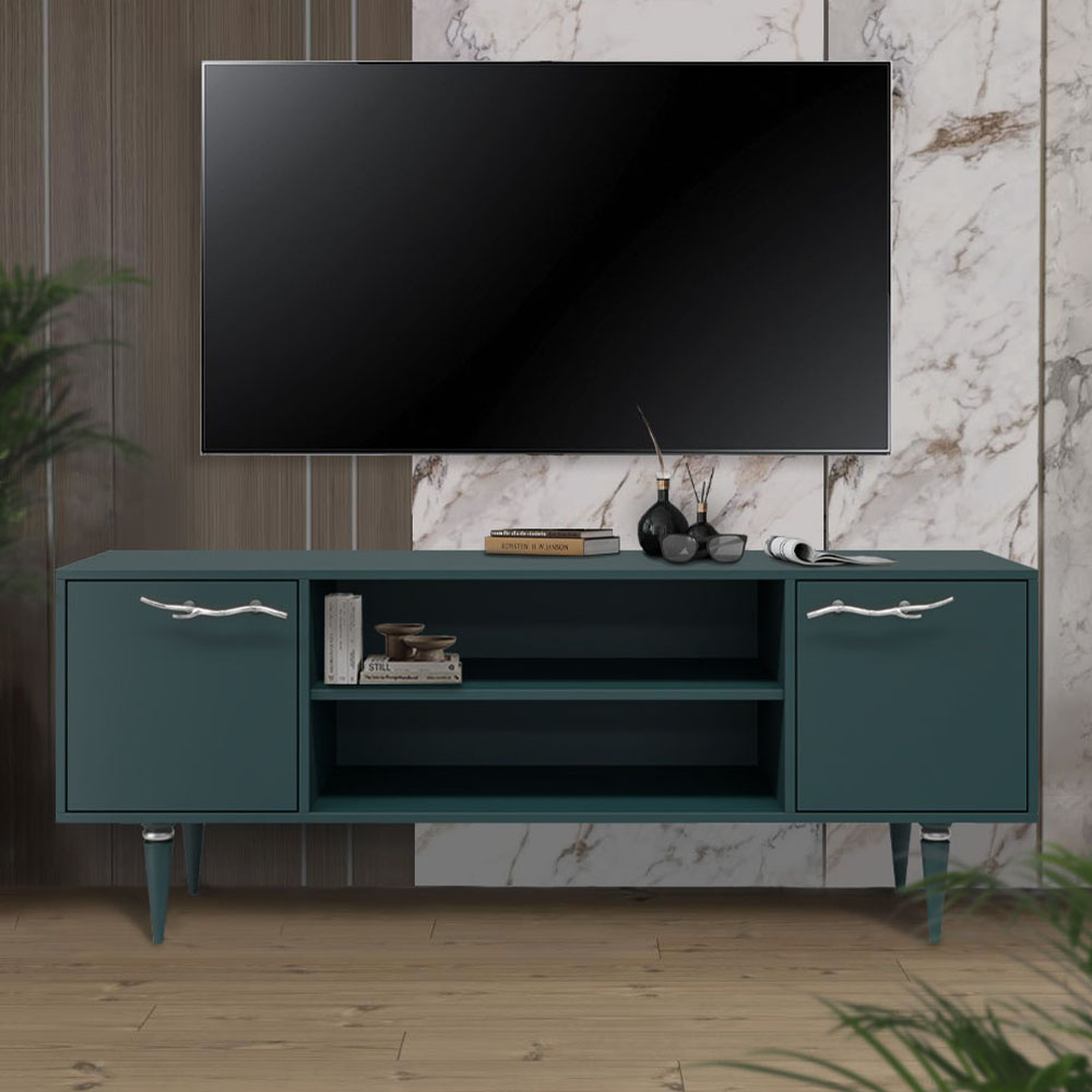 Тумба под телевизор Эстетика Бархата Цветная 1550 Классика Серебро