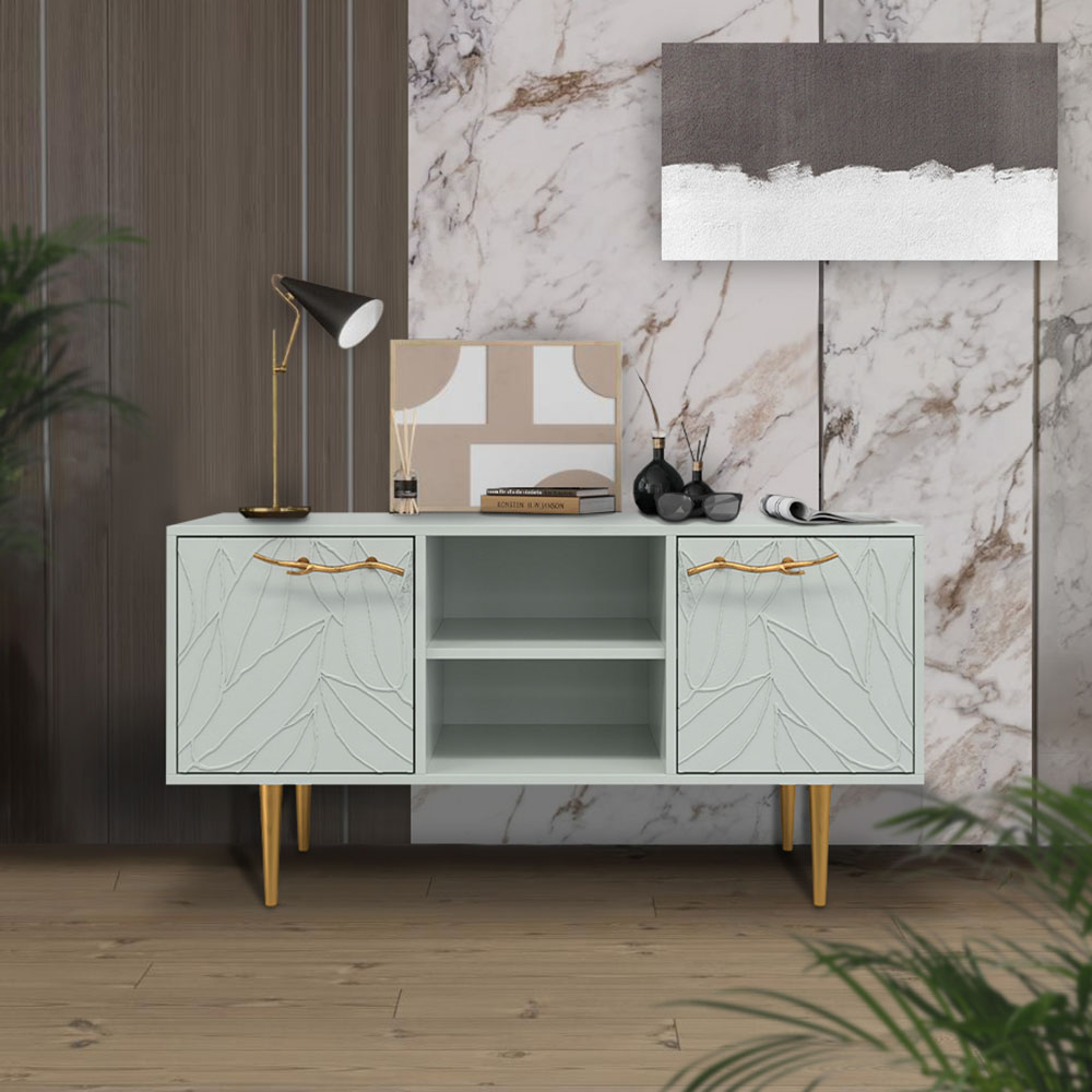 Тумба под телевизор Эстетика Флоры Цветная 1170 Стиль Золото