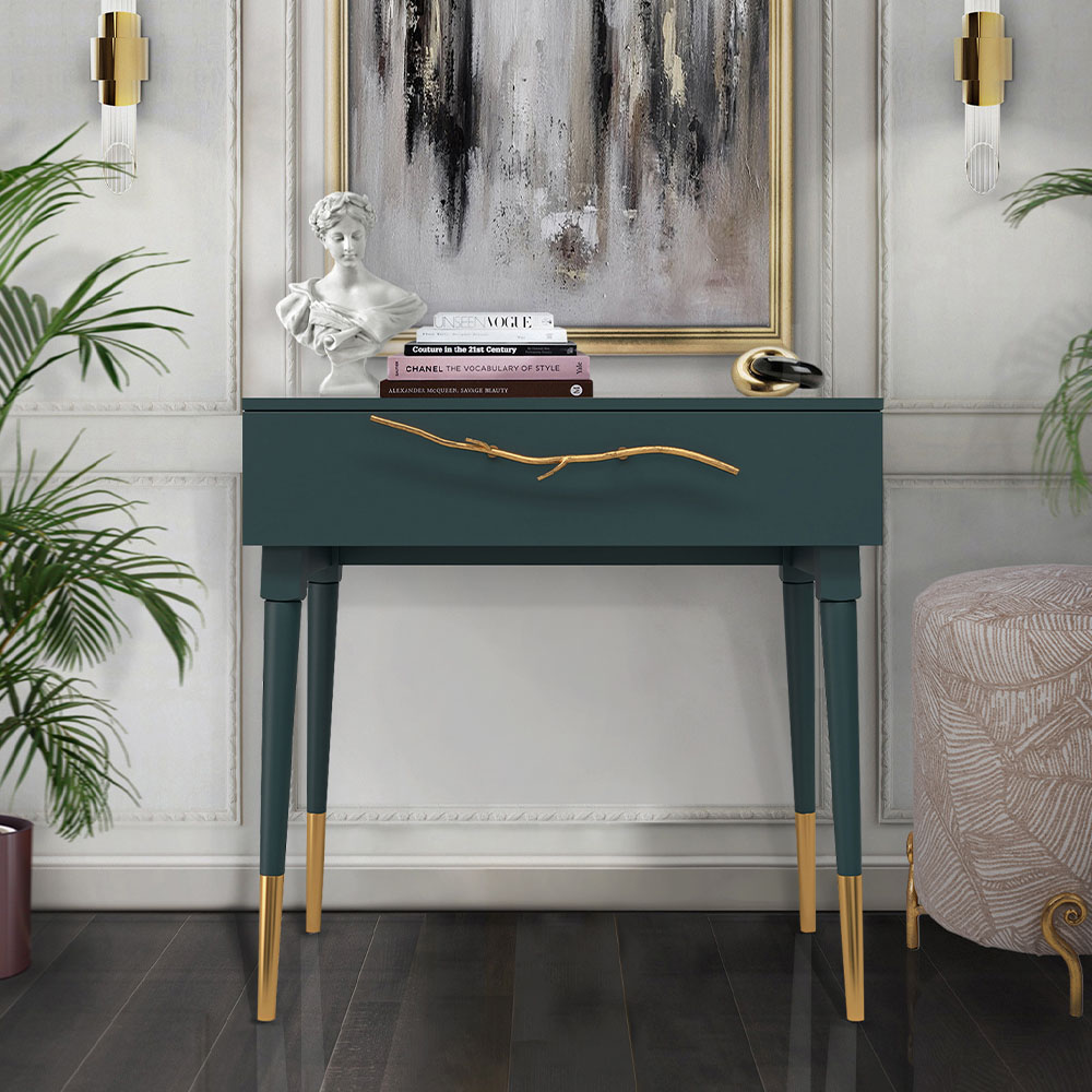 Консоль Эстетика Бархата Цветная Стиль Золото