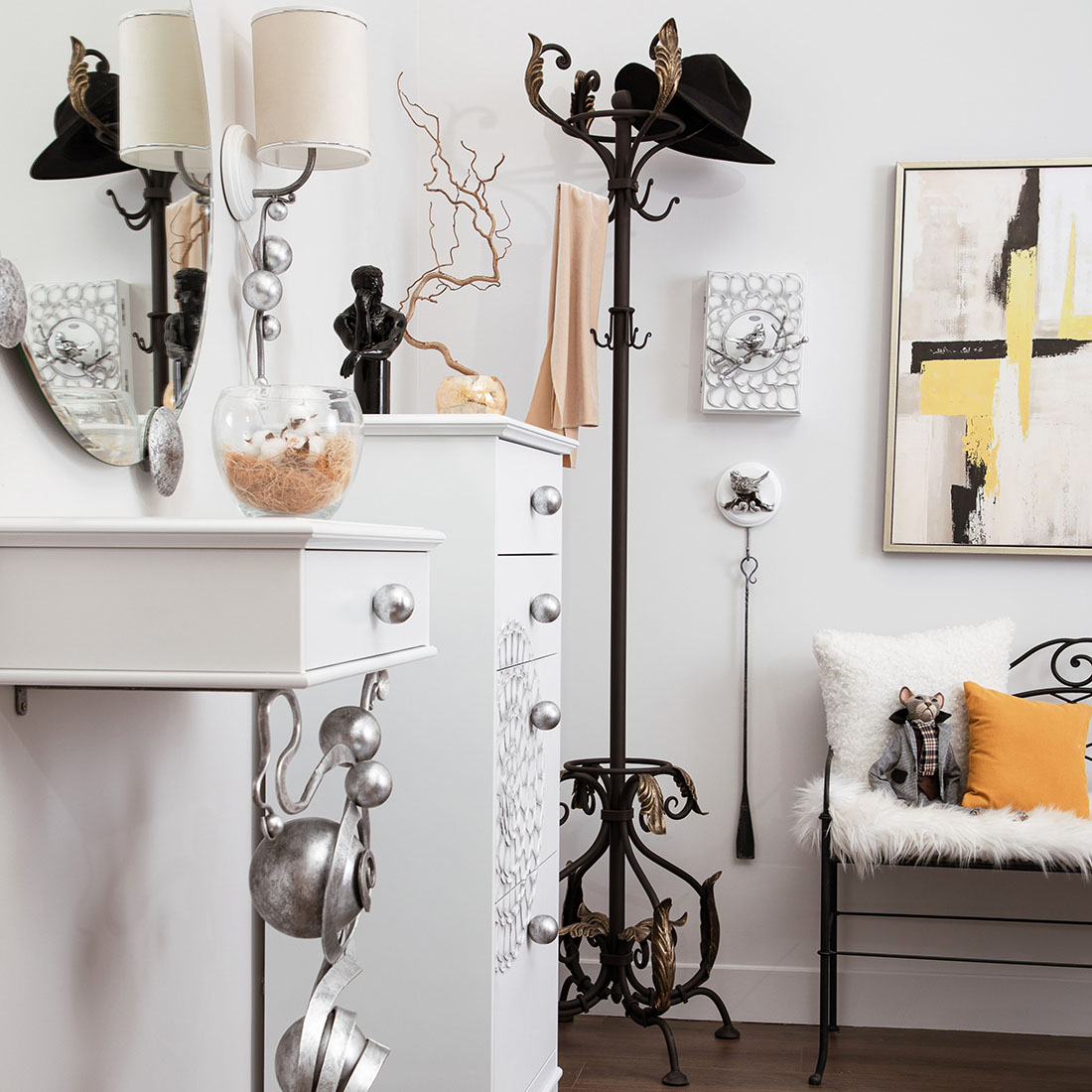 Вешалка напольная Версаль для одежды кованая