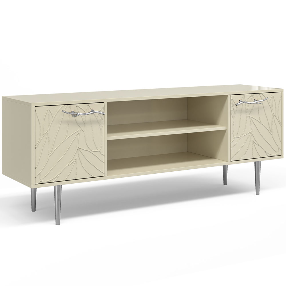 Тумба под телевизор Эстетика Флоры Цветная 1550 Стиль Серебро