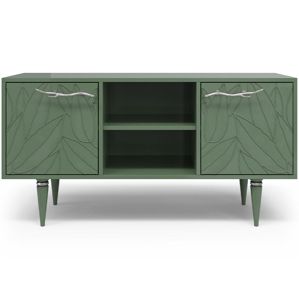 Тумба под телевизор Эстетика Флоры Цветная 1170 Классика Серебро