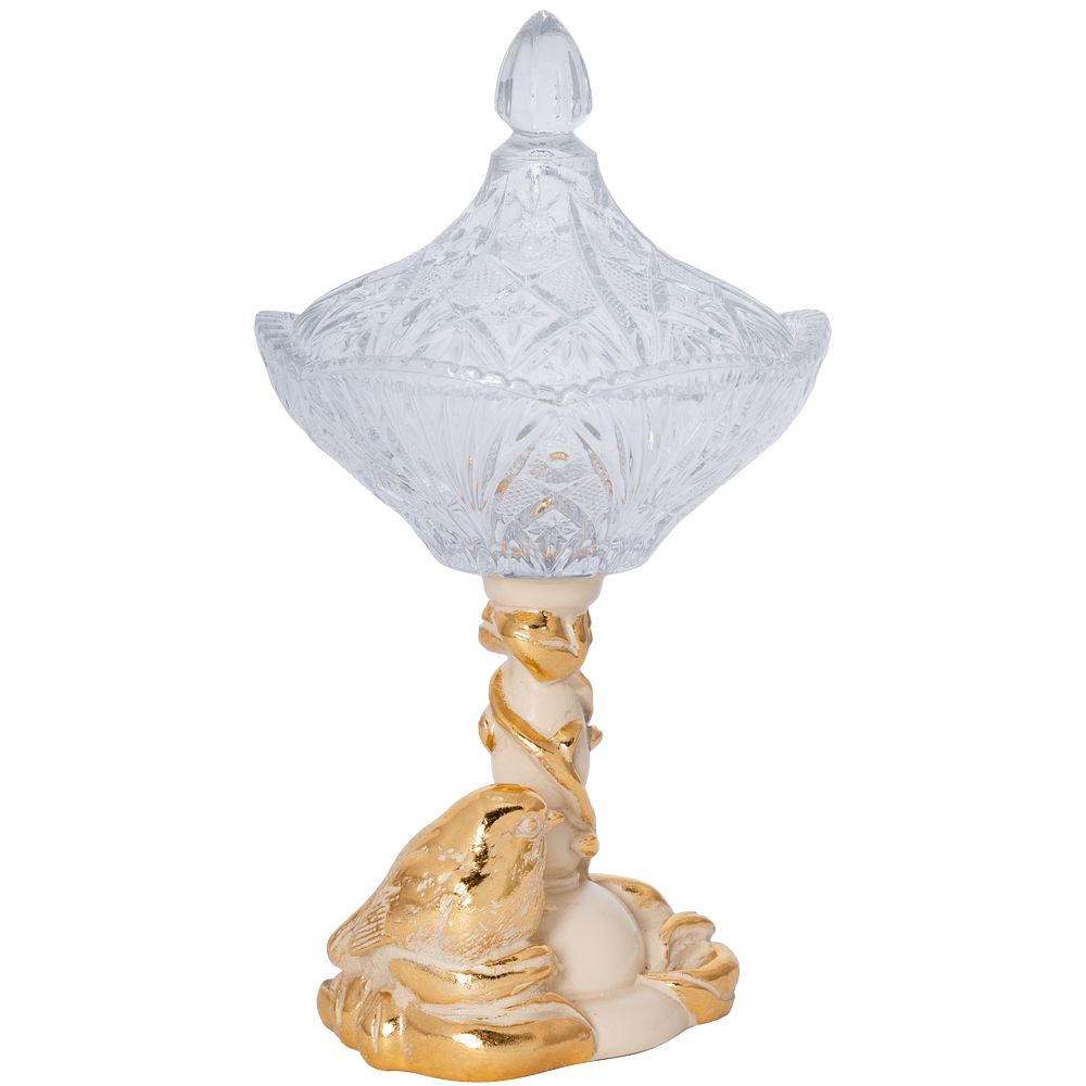 Сахарница с крышкой Зарничка стеклянная