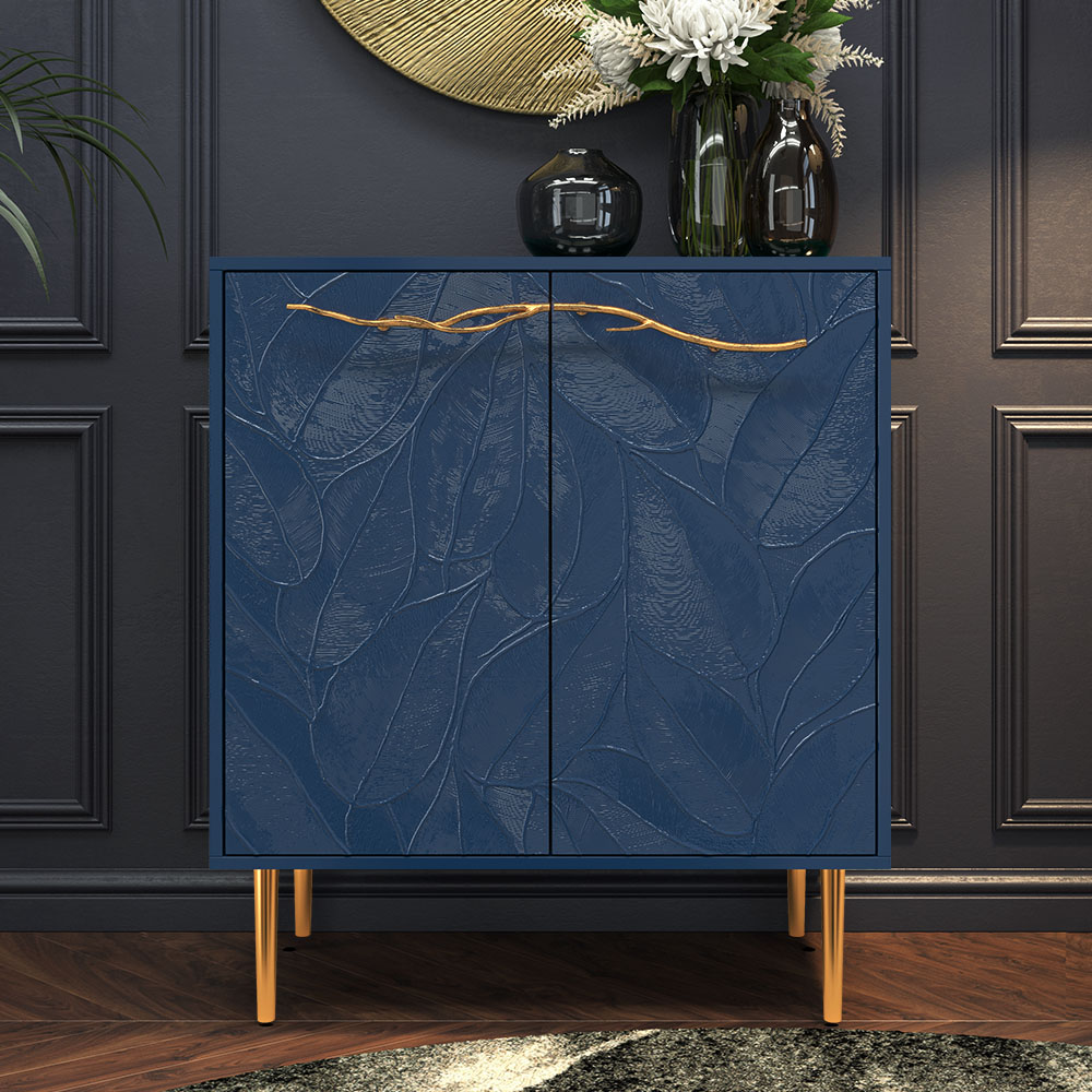 Комод Эстетика Флоры Цветной Стиль Золото с 2 полками