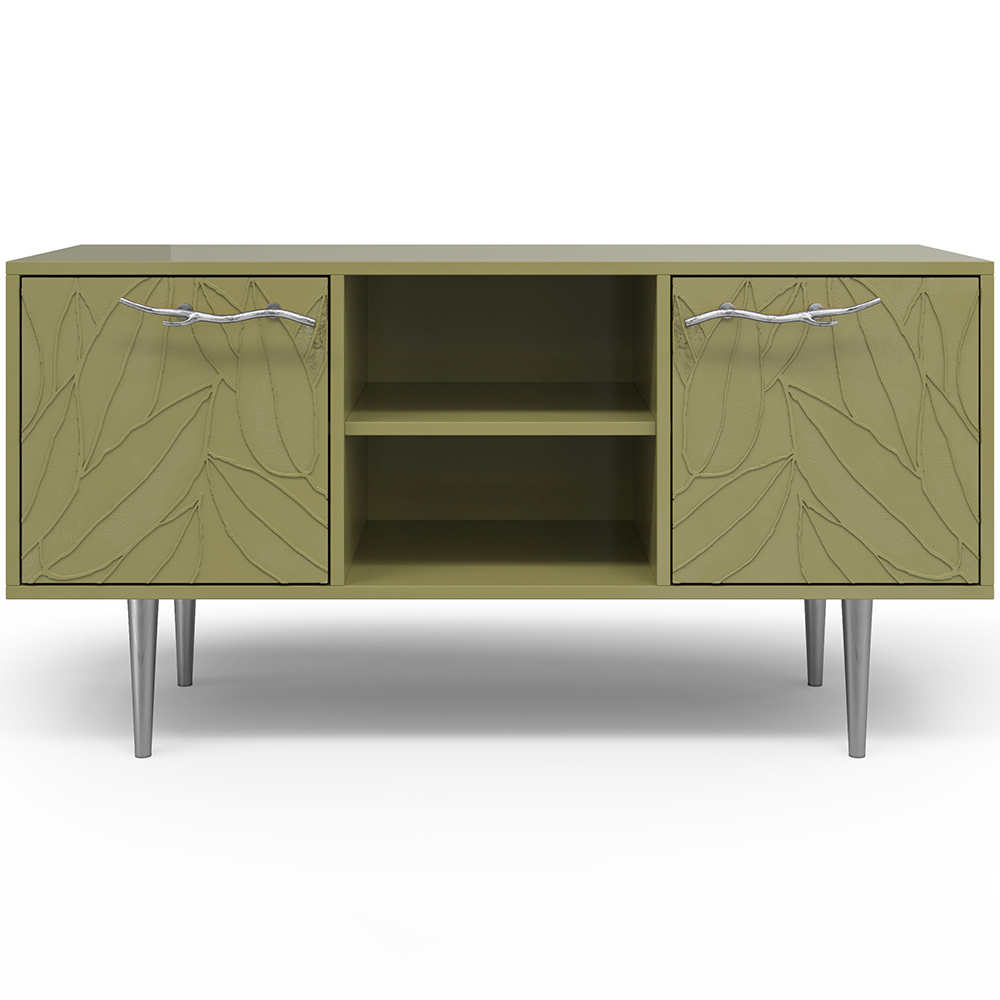 Тумба под телевизор Эстетика Флоры Цветная 1170 Стиль Серебро