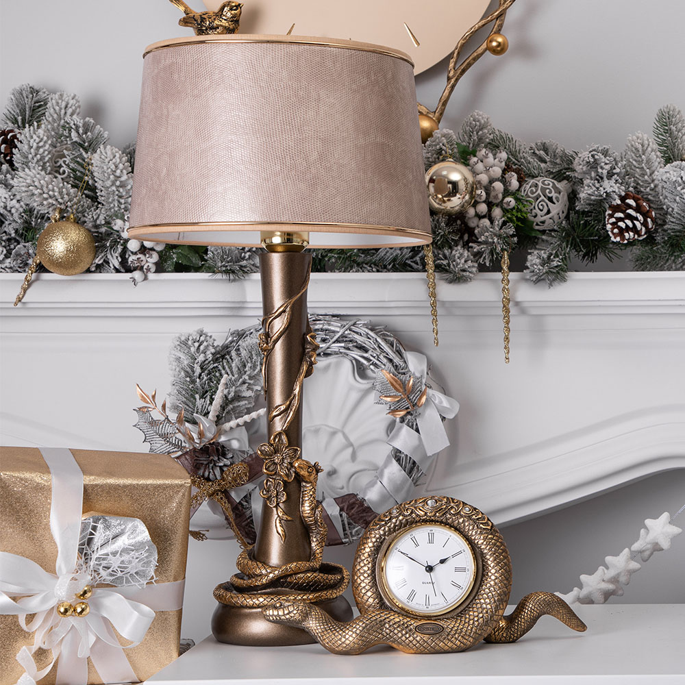 Часы настольные Змея Линда