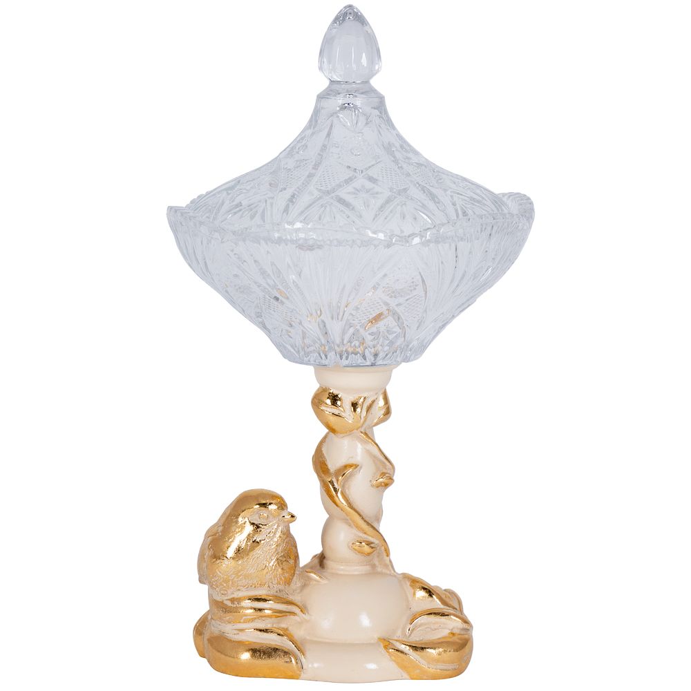 Сахарница с крышкой Зарничка стеклянная