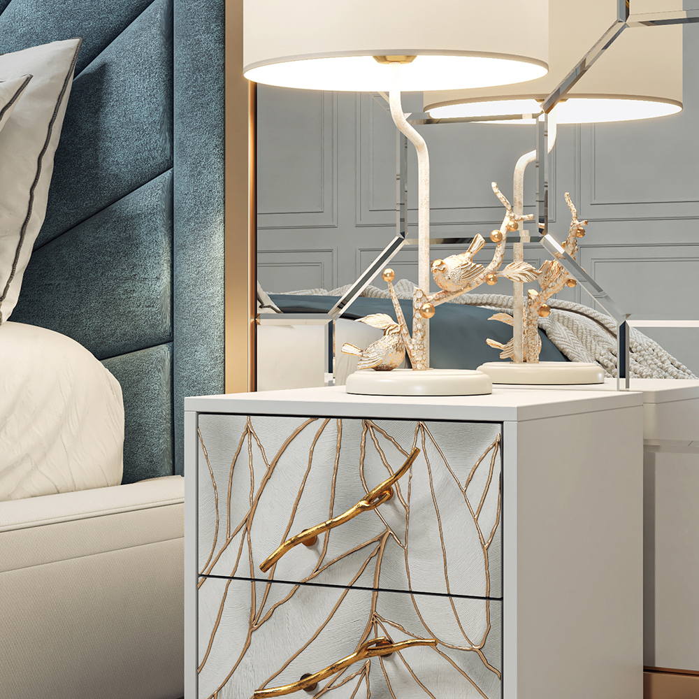 Тумба прикроватная Эстетика с 2 ящиками Классика 