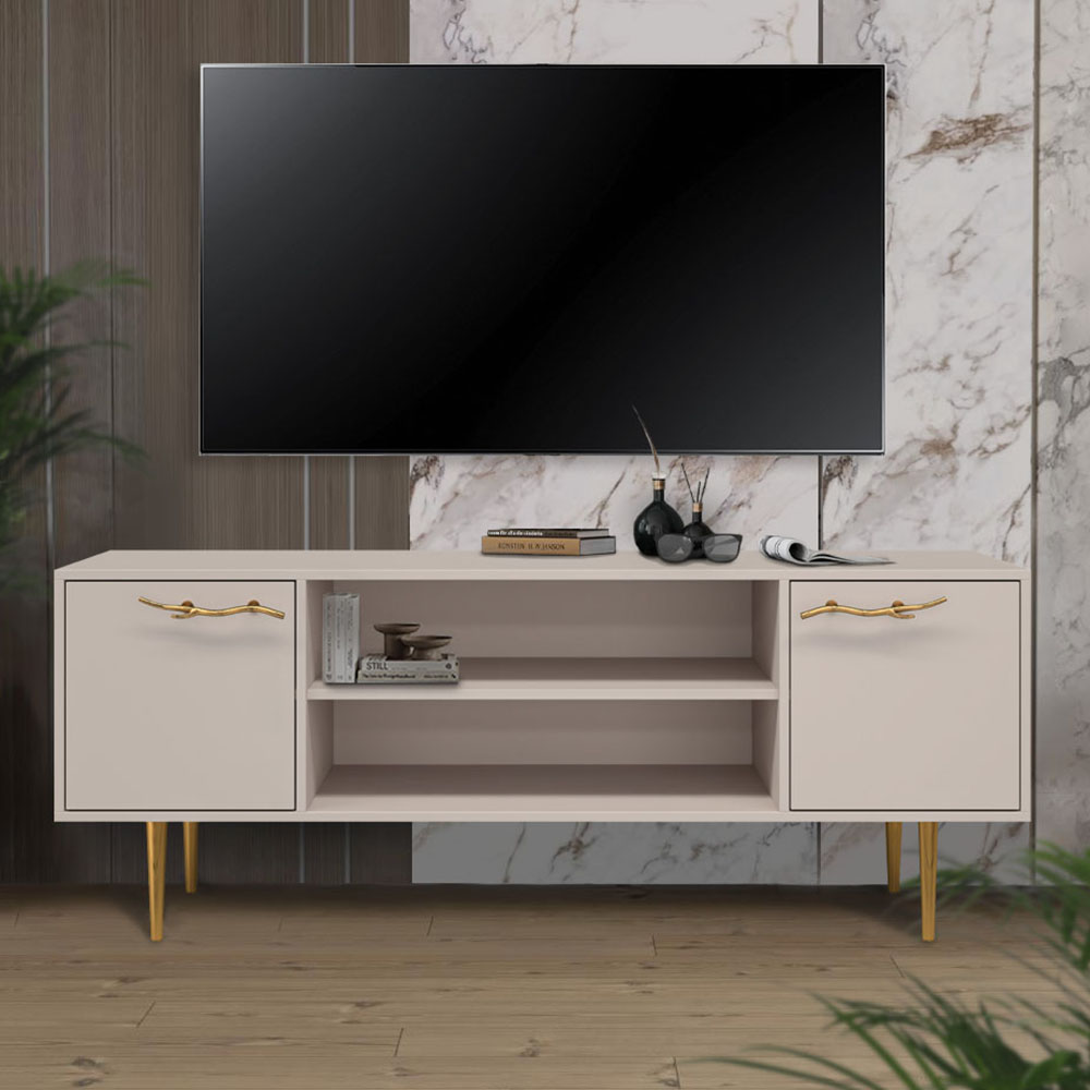 Тумба под телевизор Эстетика Бархата Цветная 1550 Стиль Золото