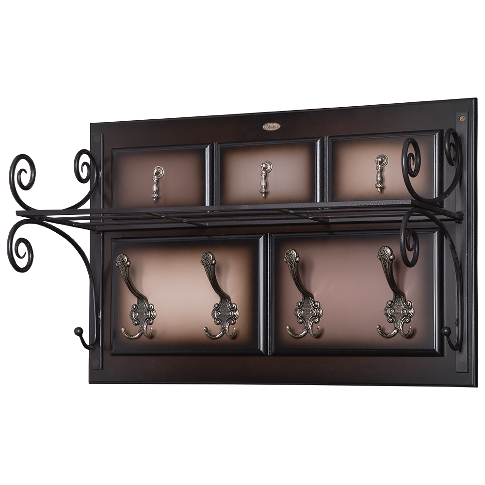 Вешалка настенная Пандора 1 с ковкой