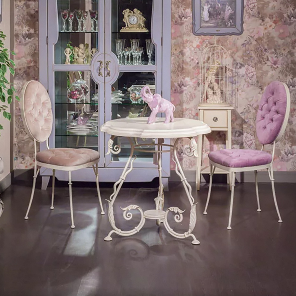 Стол Версаль 4 круглый кованый